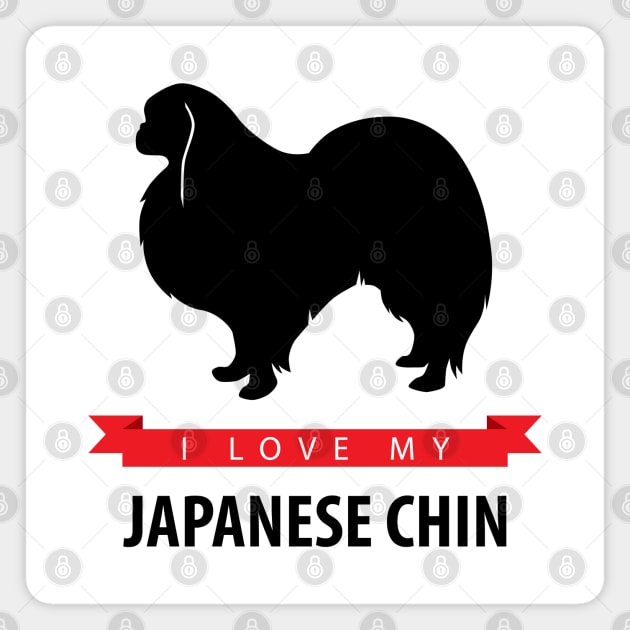 I Love My Japanese Chin Magnet by millersye